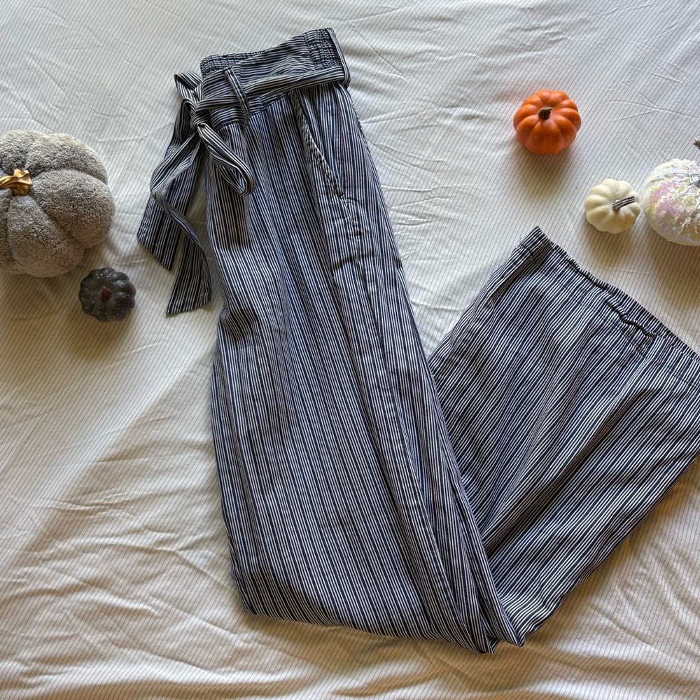 a new day Black and White Striped Wide Leg Pants